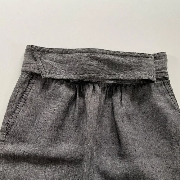 Banana Republic Chambray Tie Waist Skirt Sz 0 Mini Office Siren Casual Chic - Picture 5 of 12